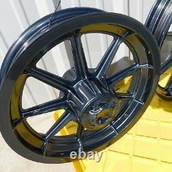 Harley OEM FXR Evo Dyna XL Wheels19 Front 16 Rear 84-98 Gun Metal Gray 9 Spoke