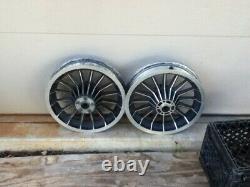 Harley Original Shovelhead Flh Front Rear 16 Spoke Mag Wheels Electra Glide