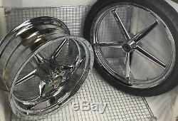 Harley Rocker OEM Genuine MAG 2008 -2011 5 Spokes Wheel Set Softail (EXCHANGE)