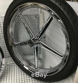 Harley Rocker OEM Genuine MAG 2008 -2011 5 Spokes Wheel Set Softail (EXCHANGE)