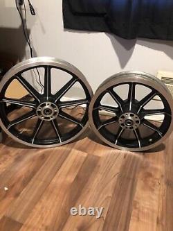 Harley Shovelhead OEM 9 Spoke 19 and 16 Dual Disc Front and Rear Mags EC