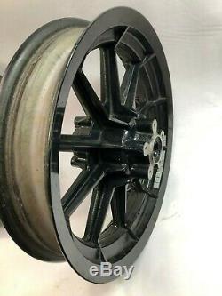 Harley gloss black flht flhr 16 10 spoke cast mag wheels front rear