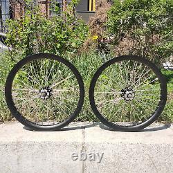Heavy Duty 20 Bicycle Wheel, 680g Spokes Bike Rim Front & Rear 10G Spoke Wheel