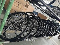 Heavy Duty 26 Bicycle Wheel Set, Double Layer Alum Alloy 10G 36 Spokes Bike Rim
