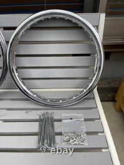 Honda 2022 CRF125F front and rear rim and spoke set, unused