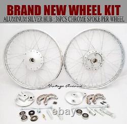 Honda C50 C65 C70 Front-rear Wheel Rim Brake Hub Spoke Kit F6s+r4s