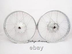 Honda C50 C65 C70 Front-rear Wheel Rim Brake Hub Spoke Kit F6s+r4s