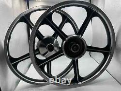 Honda C70 Passport Front & Rear Sportrim Black 5 Spoke 17 With Baaring FAST DHL