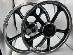 Honda C70 Passport Front & Rear Sportrim Black 5 Spoke 17 With Baaring FAST DHL