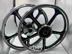 Honda C70 Passport Front & Rear Sportrim Black 5 Spoke 17 With Baaring FAST DHL