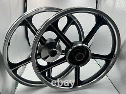 Honda C70 Passport Front and Rear Sportrim Black 5 Spoke 17 With Baaring