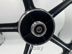 Honda C70 Passport Front and Rear Sportrim Black 5 Spoke 17 With Baaring
