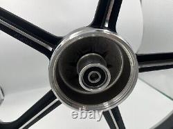 Honda C70 Passport Front and Rear Sportrim Black 5 Spoke 17 With Baaring