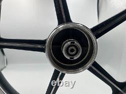 Honda C70 Passport Front and Rear Sportrim Black 5 Spoke 17 With Baaring