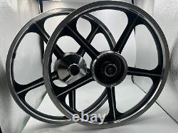 Honda C70 Passport Front and Rear Sportrim Black 5 Spoke 17 With Baaring