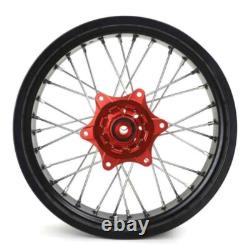 Honda CRF250L 2013-2020 Supermoto Wheels Rims Set 17 3.5/4.25 Red Hub