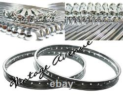 Honda Cb160 Cb96 Cl160 Cb93 Wheel Rim 2pcs + Front + Rear Wheel Spoke Set 72pcs