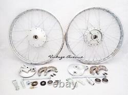 Honda Cd50 Cd65 Cd70 Front-rear Wheel Rim Brake Hub Spoke Set Kit F6s+r4.1s