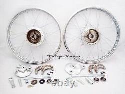 Honda Cd50 Cd65 Cd70 Front-rear Wheel Rim Brake Hub Spoke Set Kit F6s+r4.1s