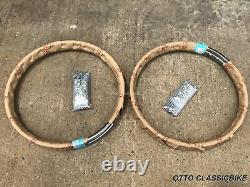 Honda Superhawk 250 305 Cb77 Cb72 Front & Rear Wheel Rim 2pcs & Spoke 72 Pcs