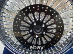 KCINT BLACK SUPER SPOKE FRONT BRAKE ROTOR 3PC WithROTOR BOLTS HARLEY 1984-UP