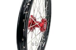 KKE 17/14 For HONDA CRF150R 2007-2022 Spoked Mini Kid's Wheels Rims Red Hubs Set
