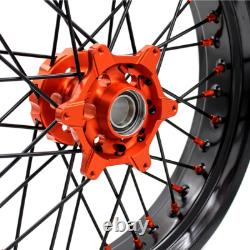 KKE 17'' CNC Super-moto Wheels Fit KTM EXC XC SXF 250 300 450 500 2003-2024 Moto
