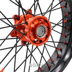 KKE 17'' CNC Super-moto Wheels Fit KTM EXC XC SXF 250 300 450 500 2003-2024 Moto