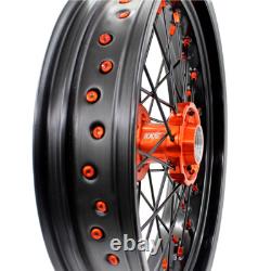 KKE 17'' CNC Super-moto Wheels Fit KTM EXC XC SXF 250 300 450 500 2003-2024 Moto