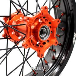 KKE 17'' CNC Super-moto Wheels Fit KTM EXC XC SXF 250 300 450 500 2003-2024 Moto