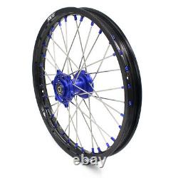 KKE 19/16 Big Kid's Wheels Rims Set For KAWASAKI KLX140 2017-2021 Blue Anodize