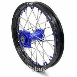 KKE 19/16 Big Kid's Wheels Rims Set For KAWASAKI KLX140 2017-2021 Blue Anodize