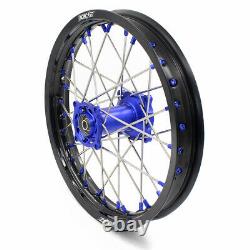 KKE 19/16 Big Kid's Wheels Rims Set For KAWASAKI KLX140 2017-2021 Blue Anodize