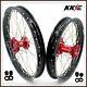 Kke 19/16 Spoked Kid's Big Wheels Rims Set For Honda Crf150r 2007-2022 Red Hubs
