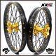 Kke 21/18 Enduro Wheels For Suzuki Rm125 2001-2007 Rm250 2001-2008 Gold Black