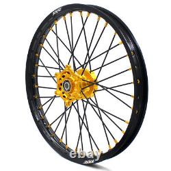 KKE 21/18 Enduro Wheels For SUZUKI RM125 2001-2007 RM250 2001-2008 Gold Black