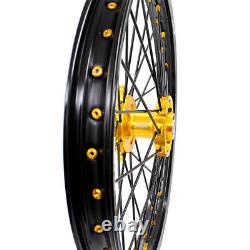 KKE 21/18 Enduro Wheels For SUZUKI RM125 2001-2007 RM250 2001-2008 Gold Black