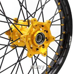 KKE 21/18 Enduro Wheels For SUZUKI RM125 2001-2007 RM250 2001-2008 Gold Black