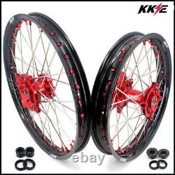 KKE 21/18 OEM Size For Honda XR650L 1993-2021 Enduro Wheels Rim CNC Red Hubs Set