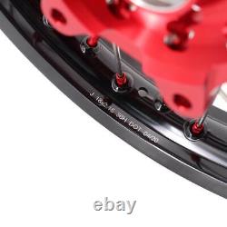 KKE 21/18 OEM Size For Honda XR650L 1993-2021 Enduro Wheels Rim CNC Red Hubs Set