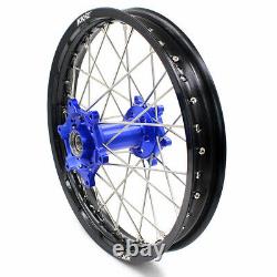 KKE 21/18 Spoked Enduro Wheels Rims Set For YAMAHA WR250R 2008-2020 Blue Hubs