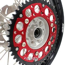 KKE 21/19 Cast Hubs Aluminum Wheels for Honda CRF250R 2004-2013 CRF450R 2002