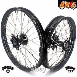 KKE 21/19 Cast Wheel Rims For Yamaha YZ125 YZ250 YZ250F 2021-2022 YZ450F Black