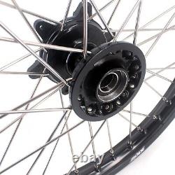 KKE 21/19 Cast Wheel Rims For Yamaha YZ125 YZ250 YZ250F 2021-2022 YZ450F Black