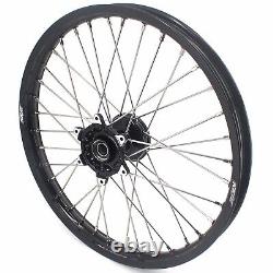 KKE 21/19 Cast Wheel Rims For Yamaha YZ125 YZ250 YZ250F 2021-2022 YZ450F Black