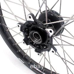 KKE 21/19 Cast Wheel Rims For Yamaha YZ125 YZ250 YZ250F 2021-2022 YZ450F Black