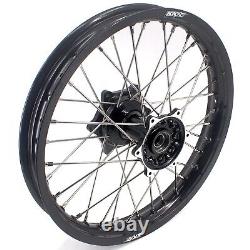 KKE 21/19 Cast Wheel Rims For Yamaha YZ125 YZ250 YZ250F 2021-2022 YZ450F Black