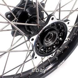 KKE 21/19 Cast Wheel Rims For Yamaha YZ125 YZ250 YZ250F 2021-2022 YZ450F Black