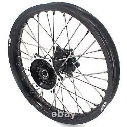 KKE 21/19 Cast Wheel Rims For Yamaha YZ125 YZ250 YZ250F 2021-2022 YZ450F Black