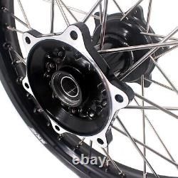 KKE 21/19 Cast Wheel Rims For Yamaha YZ125 YZ250 YZ250F 2021-2022 YZ450F Black